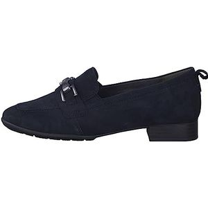 Tamaris Leren mocassins voor dames, 8-84205-41, comfortabele pasvorm, verwisselbare zool, suède, marineblauw