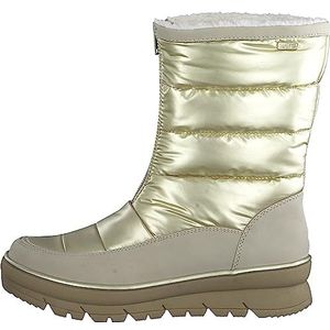 Jana Dames Softline 8-26476-41 Komfortable Mehrweite Bequemschuh Wasserabweisend Rutschest Warm Gefüttert Modischer Frontzip Enkellaars, Gouden kam, 5.5 UK Wide