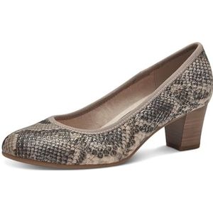 Jana 8-22477-41 pumps voor dames, taupe snake, 40 EU breed, Taupe Snake, 40 EU Breed