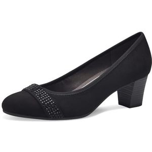 Jana Pumps voor dames, veganistisch met glitterdetails, zwart, 37 EU