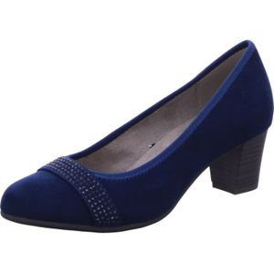 Jana Pumps voor dames, veganistisch met glitterdetails, Donkerblauw, 38 EU Breed