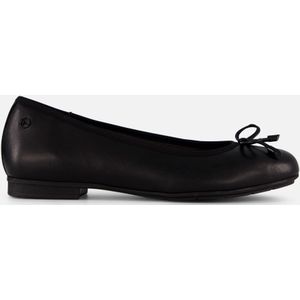 Tamaris Comfort Ballerina's voor dames van leer met strik, zwart, 41 EU Breed