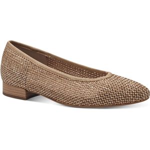 Jana Damesballerina's met blokhak, veganistisch, beige, 37 EU