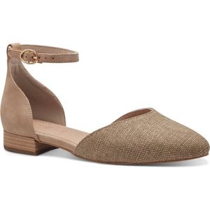Jana Damesballerina's met verstelbare riem, veganistisch, beige, 39 EU