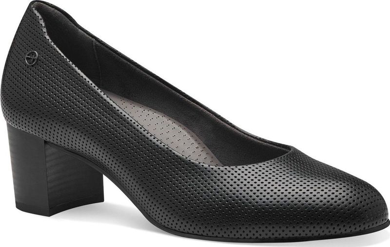 TAMARIS - COMFORT Pumps - Zwart - Leer - Blokhak