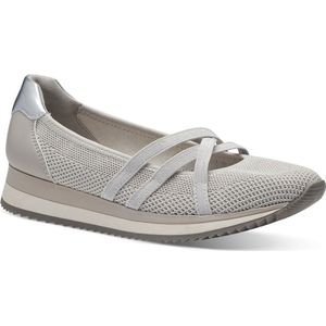 Jana Damesballerina's met riempje, veganistisch, grijs, 39 EU