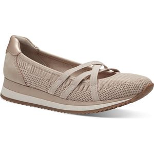 Jana Damesballerina's met riempje, veganistisch, beige-goud, 39 EU