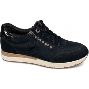 Tamaris Comfort Sneakers blauw Suede - Dames - Maat 36