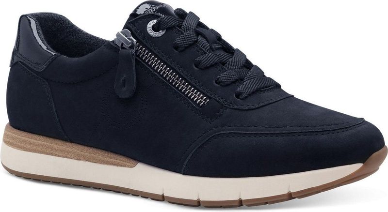 Tamaris Comfort Sneakers blauw Suede - Dames
