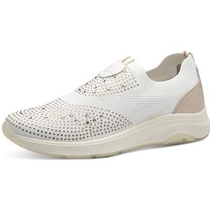 Jana 8-24765-42 instappers voor dames, Wit Rosegold, 4 UK Wide