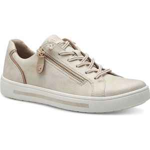 Jana Dames Sneaker - 23660-949 Beige/Goud - Wijdte H - Maat 40