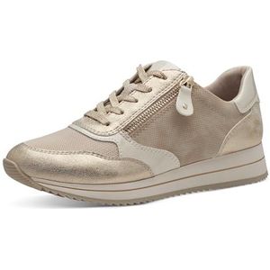 Jana 8-23763-42 sneakers voor dames, beige-goud, 40 EU Breed