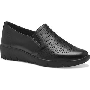 Jana 8-24665-42 mocassindames, zwart., 40.5 EU Large