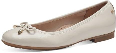 Tamaris - 8-82102-42 - Ballerina - Crèmepatent - Leer
