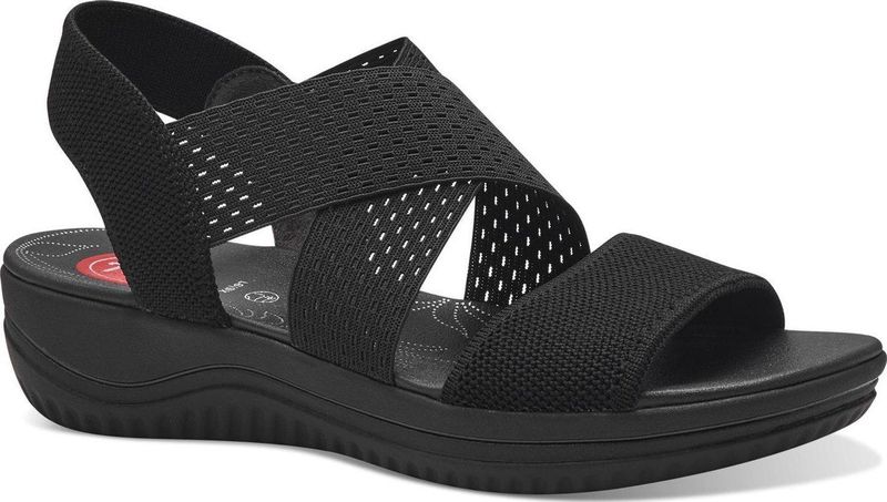 Jana - Softline Damessandalen - Zwart - Veganistisch - Waterafstotend