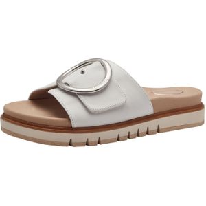 Tamaris - Muiltjes - Wit - Gevoerd - Klittenbandsluiting - Open Toe - Middelhoge Hak