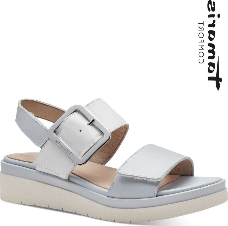 Tamaris - Sandaaltje - Beige - Leer - Comfort Fit