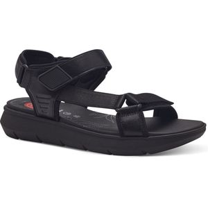 Jana 8-28770-42 platte sandalen voor dames, zwart.