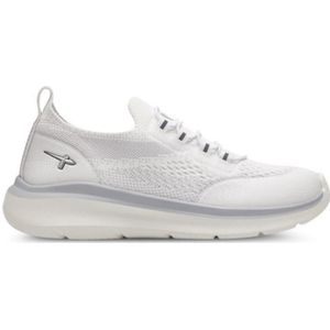 Jana - 8-83711-42 - Instappers - Wit/Lichtgrijs - Kunstleer