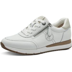 Tamaris - 8-83702-42 - Damessneakers - Wit - Leer - Verwisselbaar Voetbed