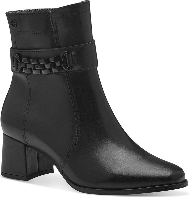 Tamaris - Comfort Essentials - Enkellaars - Zwart - Leer