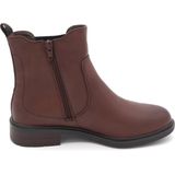 Jana Enkellaarsjes voor dames, zonder hak, met ritssluiting, veganistisch, cognac, 36 EU