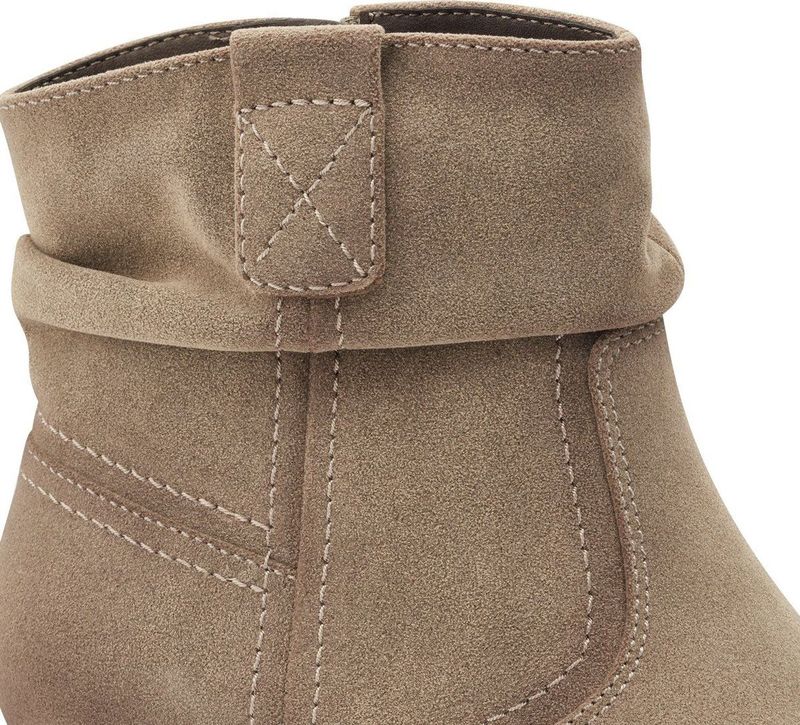 JANA - Enkellaarsjes - Bruin - Imitatieleer - Blokhak