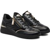 Jana - 8-23771-43 Veterschoenen - Zwart-Goud - Kunstleer