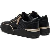 Jana - 8-23771-43 Veterschoenen - Zwart-Goud - Kunstleer