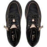 Jana - 8-23771-43 Veterschoenen - Zwart-Goud - Kunstleer