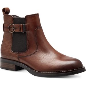 Tamaris - Chelsea Boots - Bruin/COGNAC - Leer/Synthetisch