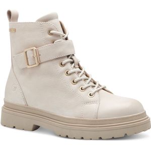 Tamaris Comfort Winterlaarzen voor dames, met veters, gevoerd, waterafstotend, ivoor, 36 EU
