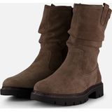 Tamaris Enkellaarsjes taupe Leer - Dames