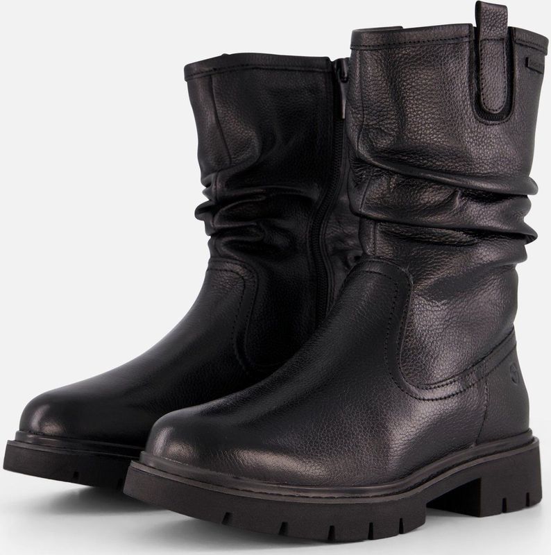 Tamaris Enkellaarsjes zwart Leer - Dames