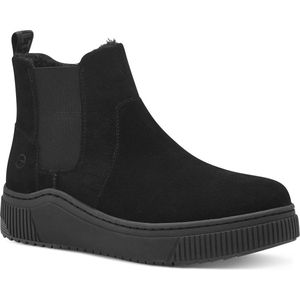 Tamaris - Enkellaarsje - Zwart - Leer