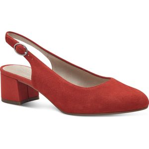 TAMARIS Slingpumps - Rood Suède - Leer - Hallux-Vriendelijk