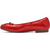 TAMARIS Ballerina - Rood - Leren - Veganistisch