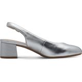 TAMARIS - Elegant Leren Damespumps - Zilver - Hoogwaardig Materiaal