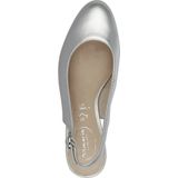 TAMARIS - Elegant Leren Damespumps - Zilver - Hoogwaardig Materiaal