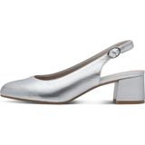 TAMARIS - Elegant Leren Damespumps - Zilver - Hoogwaardig Materiaal
