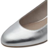 TAMARIS - Elegant Leren Damespumps - Zilver - Hoogwaardig Materiaal