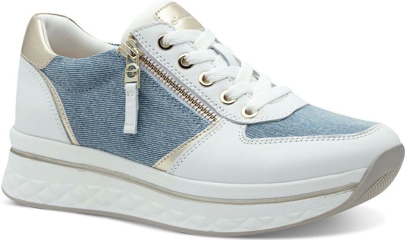 TAMARIS - Comfortabele Damessneakers - Jeans - Leer