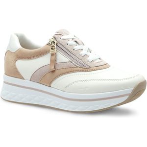 TAMARIS - Comfortabele Sneakers - Beige - Leer