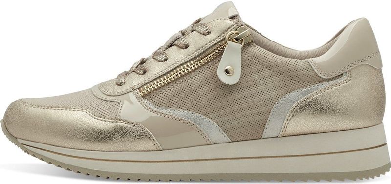 Jana - Platte Sneakers - Beige Goud - Veganistisch - H-Breedte