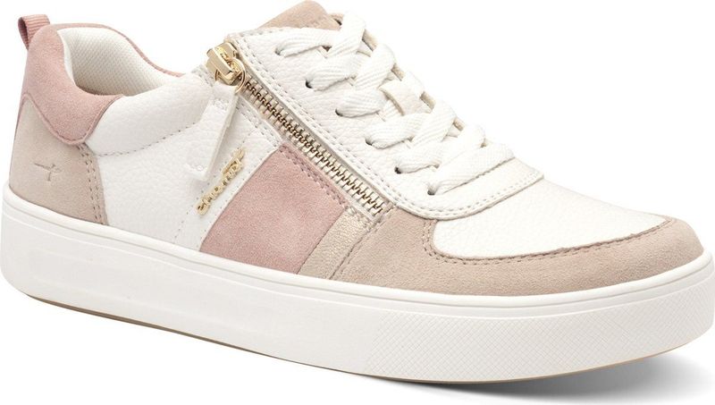 TAMARIS Comfort Sneakers - Beige Roze - Leer - Casual