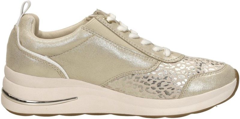 TAMARIS T-Flow Sneakers - Beige Glamour - Leer/Textiel/Synthetisch