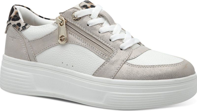 TAMARIS Comfort Sneakers - Beige - Leer