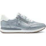 TAMARIS Comfort Sneakers - Blauw Glamour - Leer/Textiel/Synth