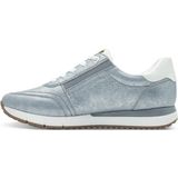 TAMARIS Comfort Sneakers - Blauw Glamour - Leer/Textiel/Synth