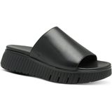 Tamaris - Damesslipper - Zwart - Leer - Brede Pasvorm